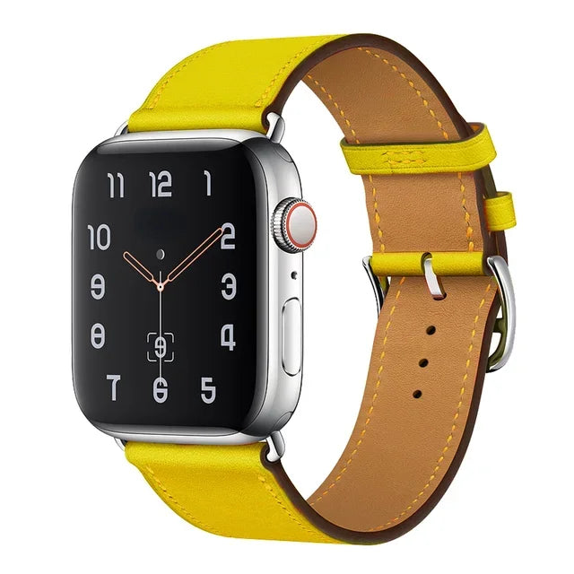 Leather band For Apple Watch Ultra 2 49mm 9 8 7 45mm 41mm High quality business wristband For Apple Watch 6 5 4 3 SE 44mm 40mm 42mm