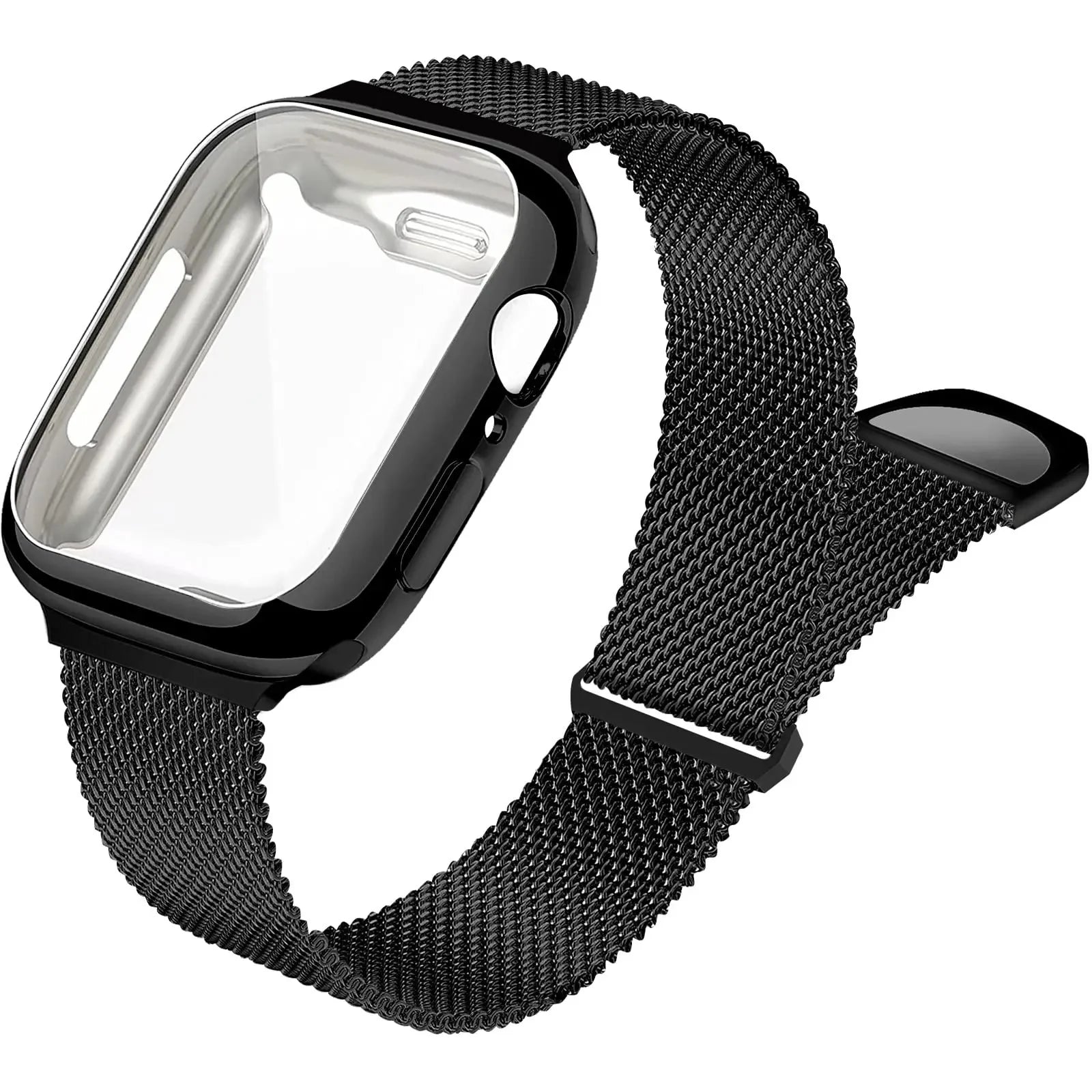 Milanese band+case for Apple Watch band 46mm 42mm 49mm 40mm 44mm 41mm 45mm Screen Protection For Apple Watch Ultra 2 Series 10 9 8 7 6 SE