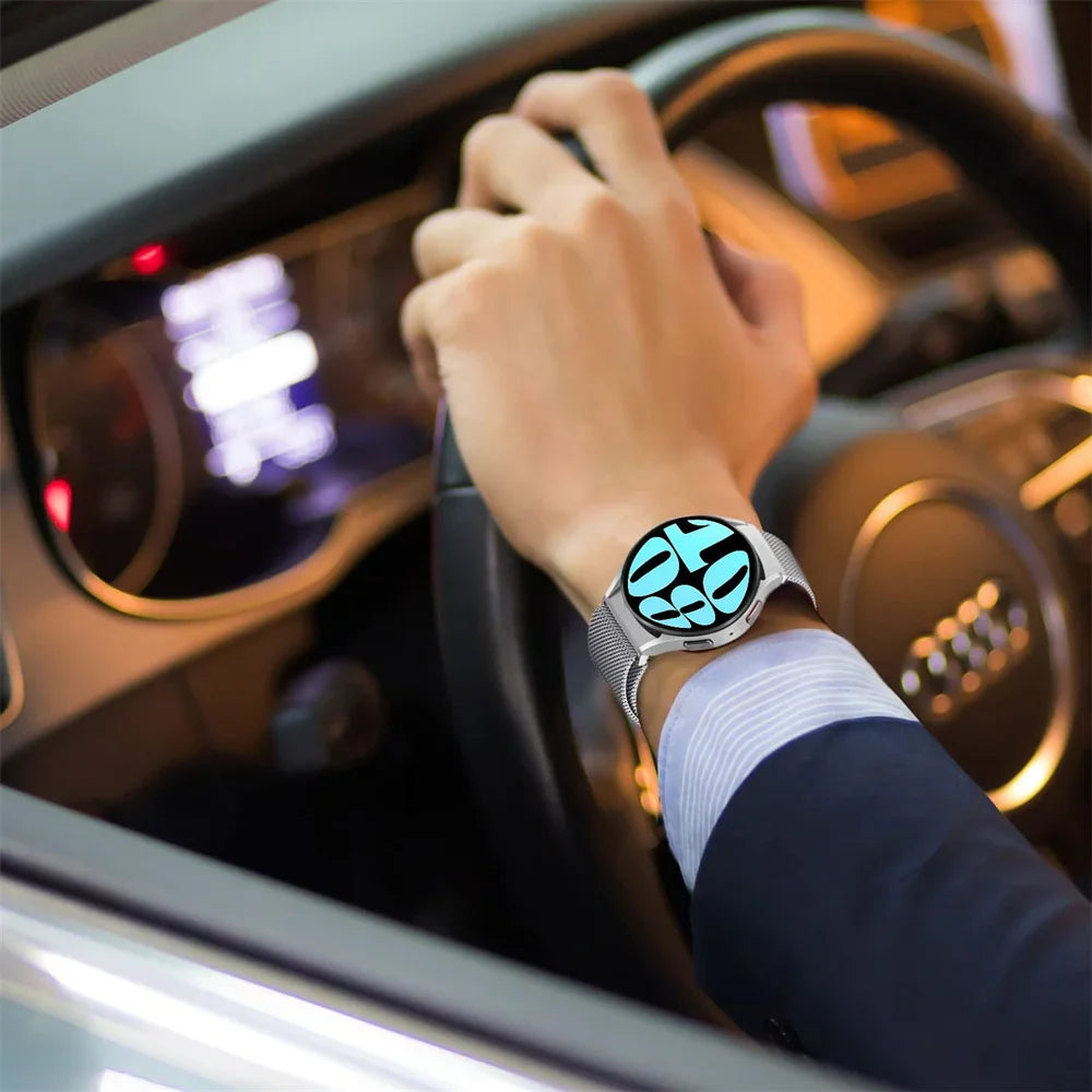 No Gaps Band For Samsung Galaxy Watch 7/FE/6/4/5/5 pro 44mm 40mm 20mm Milanese Loop Bracelet Galaxy 4-6 classic 43mm 47mm Band