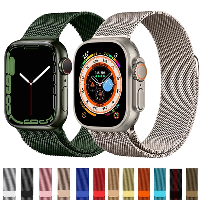 Milanese Loop band For Apple Watch band 11 42mm 46mm 44mm 40mm 41mm 45mm 49mm bands Apple Watch Series 10 9 8 7 6 Se3 Ultra 3 2