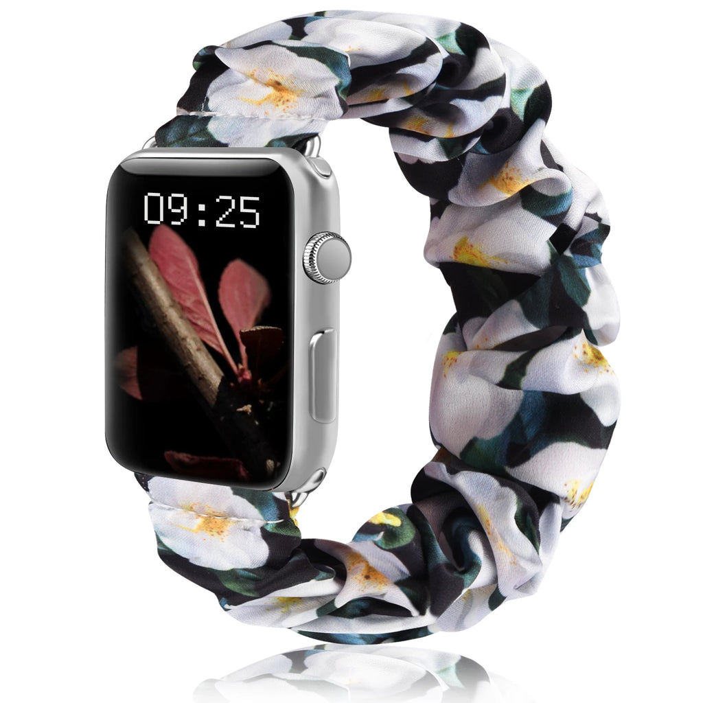 For Apple Watch band Series 8 7 SE 6 5 Ulta 49mm Elastic Scrunchie band for Apple Watch 44mm 40mm 38mm 42mm 41mm 45mm band Belt