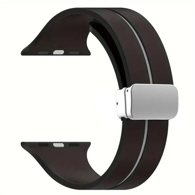 Magnetic band Apple Watch band 45mm 44mm 46mm 42mm 49mm 40mm 41mm Silicone correa band Apple Watch Series 10 9 8 7 6 5 SE Ultra 2