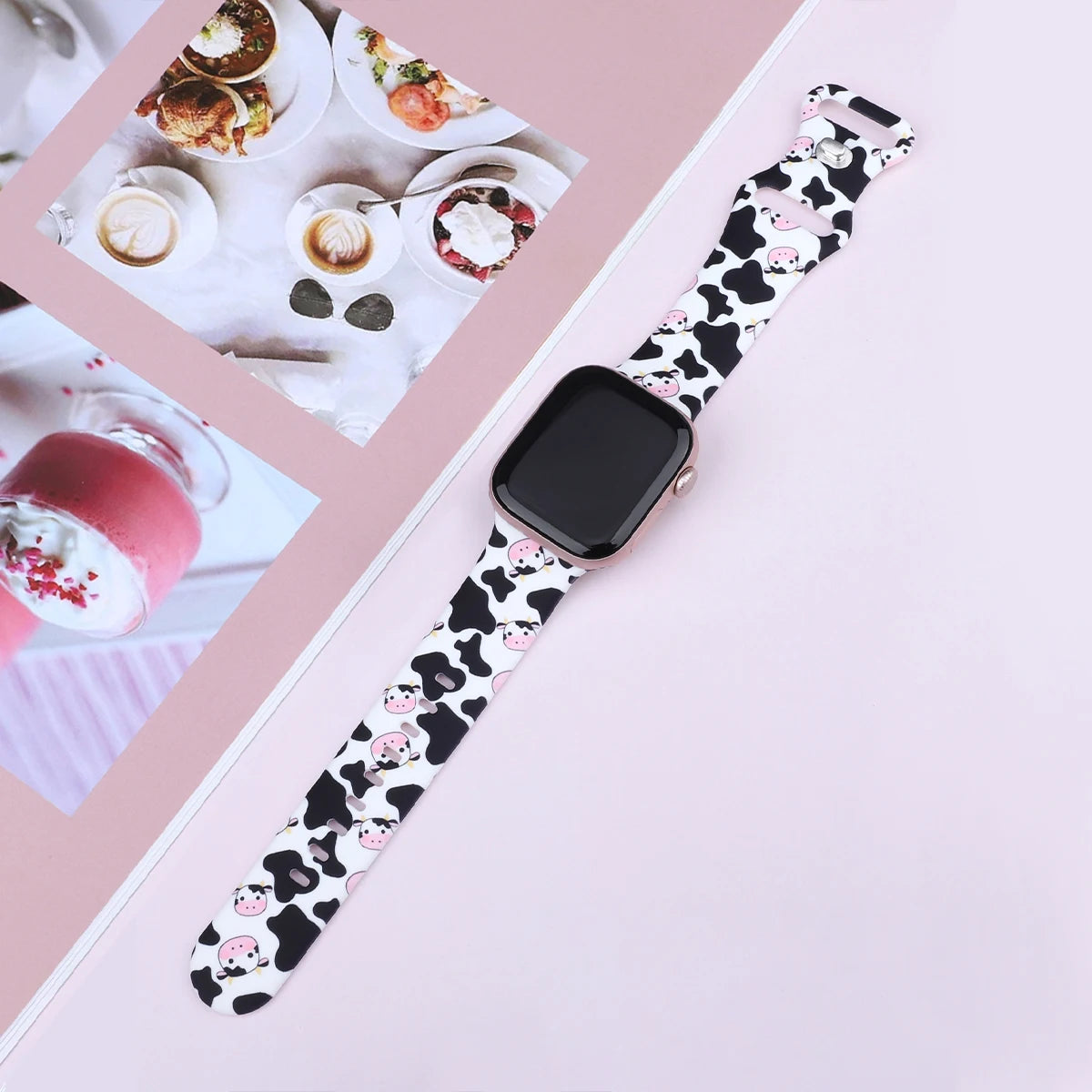 For Apple Watch 38mm 40mm 41mm 44mm 45mm Series 10 42mm 46mm 49mm Animal print silicone watchband for Apple Watch Series 10 9 8 7 6 5 4 3 2