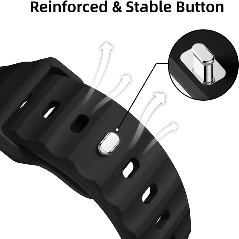 band For Apple Watch band 49mm 46mm 44mm 45mm 41mm 40mm 38mm 42mm Soft Silicone sport band watch Series 10 9 8 7 SE 6 5 Ultra