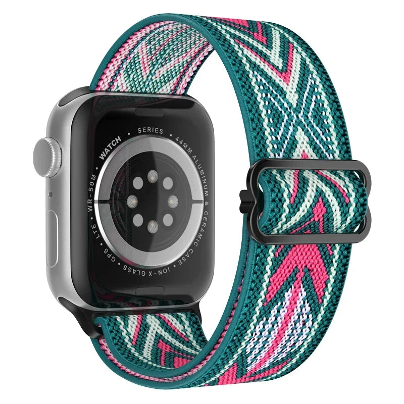 Stretchy Nylon band for Apple Watch Ultra 3 band 40mm 41mm 42mm 44mm 45mm 49mm 46mm Elastic band Apple Watch 11 10 9 8 SE 7 6 5