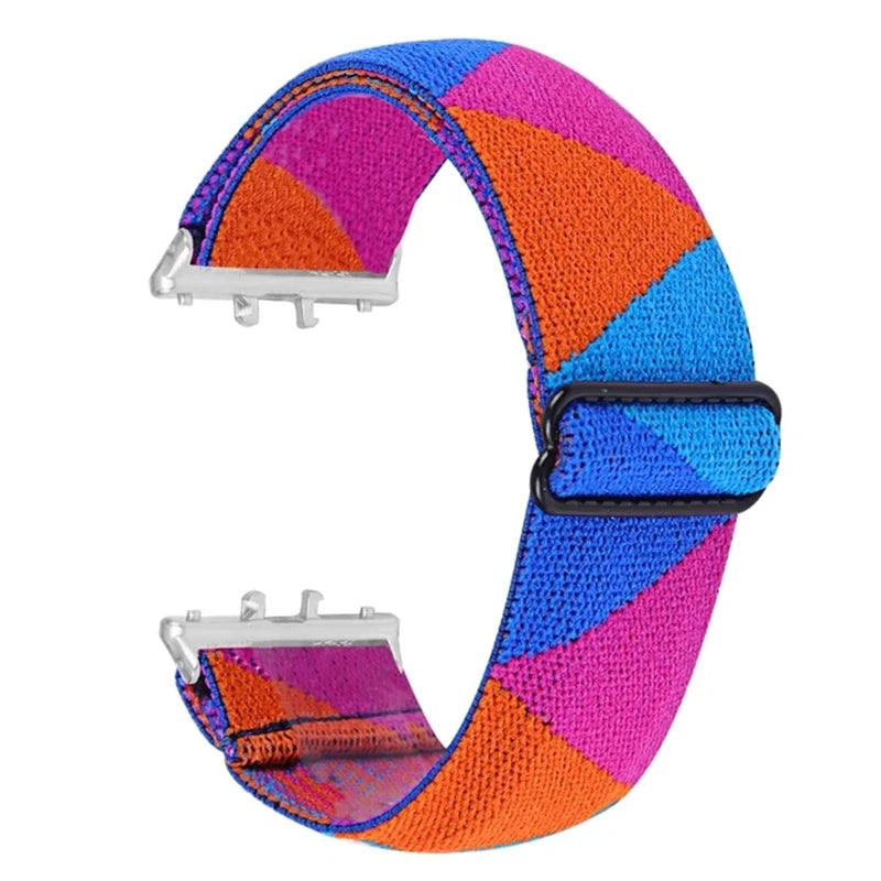 Elastic Nylon Strap For Samsung Galaxy Fit 3 Watch Bracelet Vintage Bohemian National Style Watchband For Samsung Fit 3 SM-R390