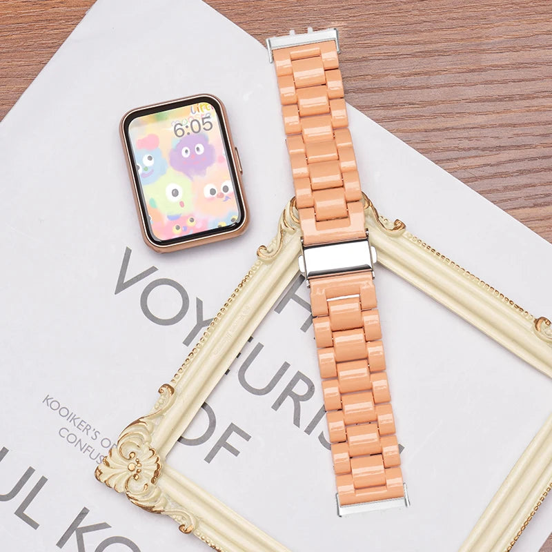 Candy Color Resin Strap For Samsung Galaxy Fit 3 Macaron Replace Wrist Watchband Belt Smart Watch Band Accessories