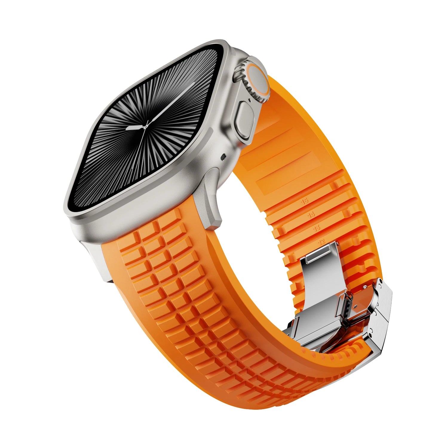 Rubber band for Apple Watch 46mm 45mm 44mm 42mm sport band for Apple Watch Ultra 2 1 49mm Series 10 9 8 7 SE 6 5 SE Luxury band