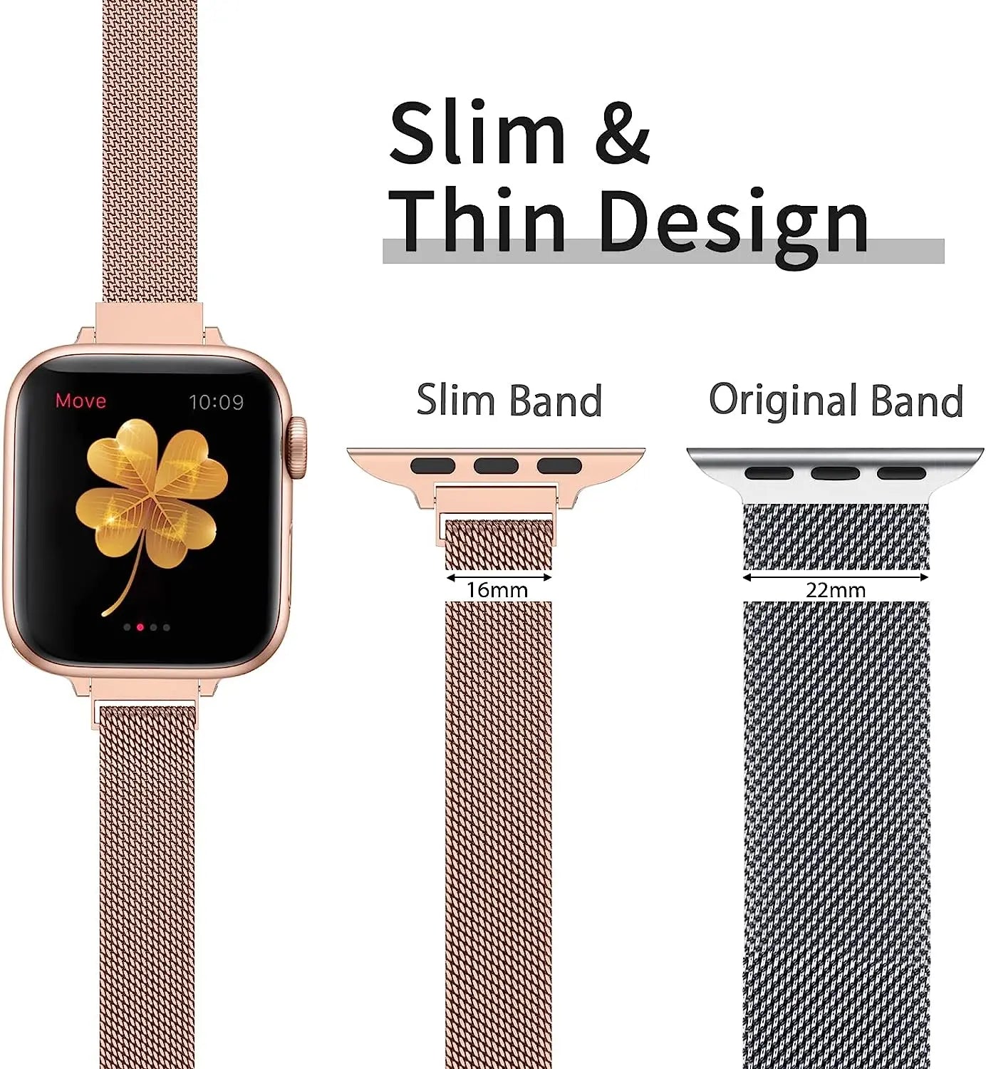 Slim band For Apple Watch band 40mm 44mm 41mm 45mm 42mm 46mm 49mm Milanese Loop band Apple Watch Series 6 SE 7 8 Ultra 2 3 9 10 11