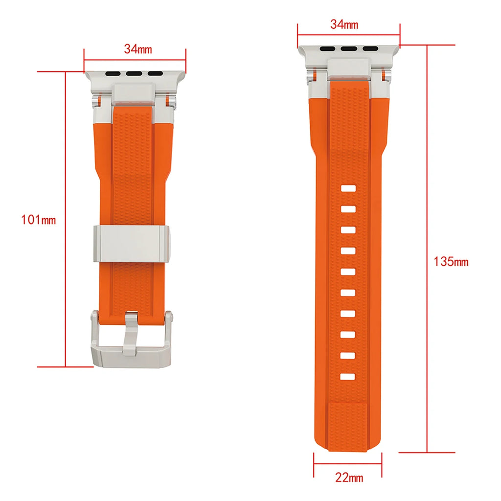 Men's Sport TPU band for Apple Watch band Ultra 2 49mm 46mm 45mm 44mm 42mm Silicone band for Apple Watch Series 10 9 8 7 6 5 4