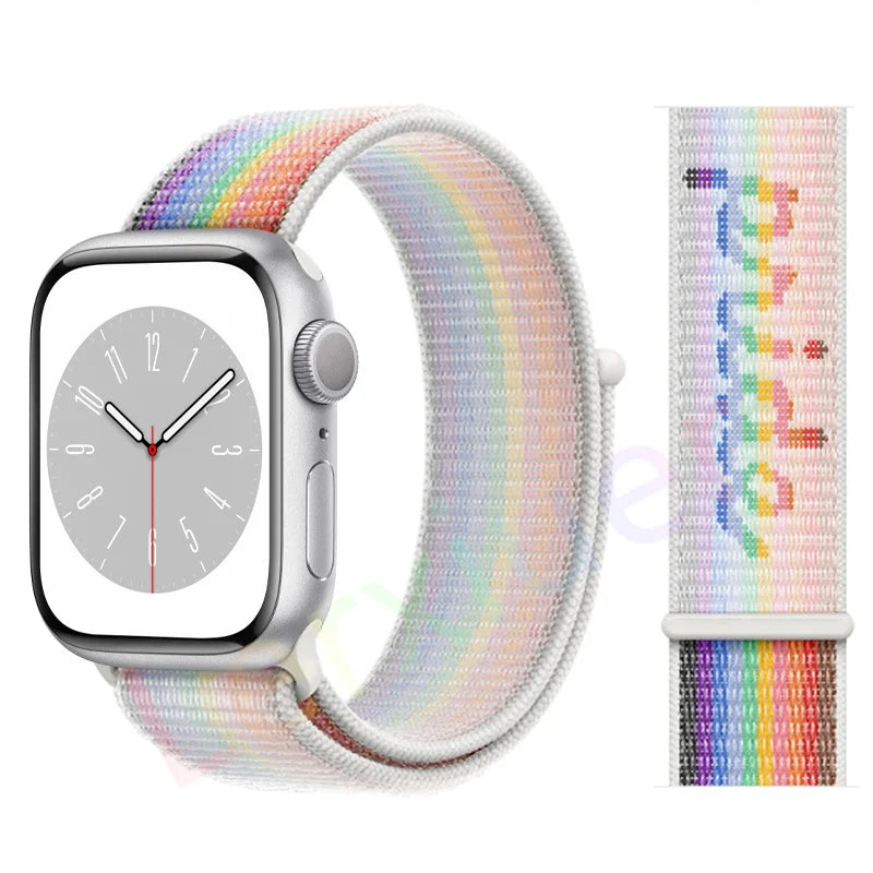 Nylon Loop band for Apple Watch band 46mm 44mm 40mm 42mm 45mm 41mm 49mm 44mm band Apple Watch Series Ultra 2 11 10 9 SE 7 6 5 4