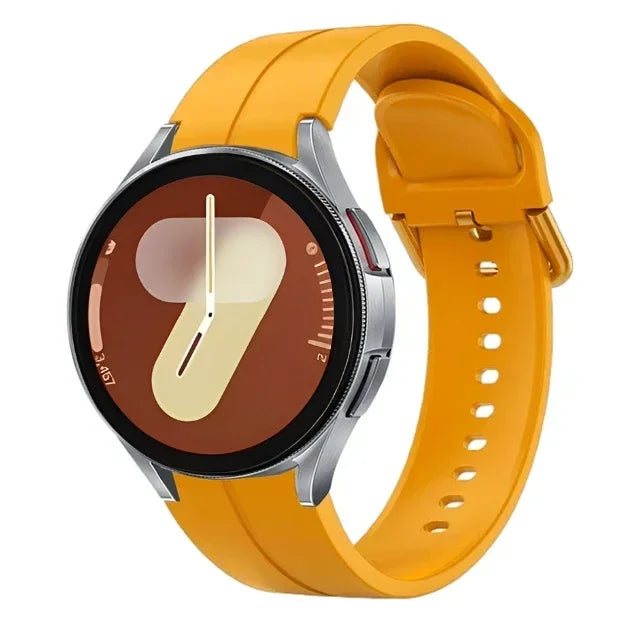 Original Silicone Strap For Samsung Galaxy Watch 7/6/5/4 44mm 40mm 5 Pro Sports Bracelet Galaxy Watch 6 4 Classic 47mm 43mm Band