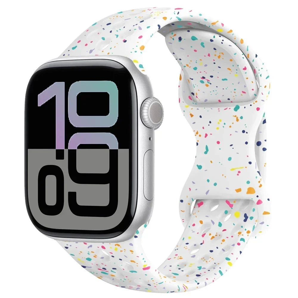 Flash Silicone band For Apple Watch 10 9 8 7 Ultra 2 49mm 46mm 45mm 42mm 41mm band Wristband Apple Watch 6 5 4 SE 44mm 40mm Belt