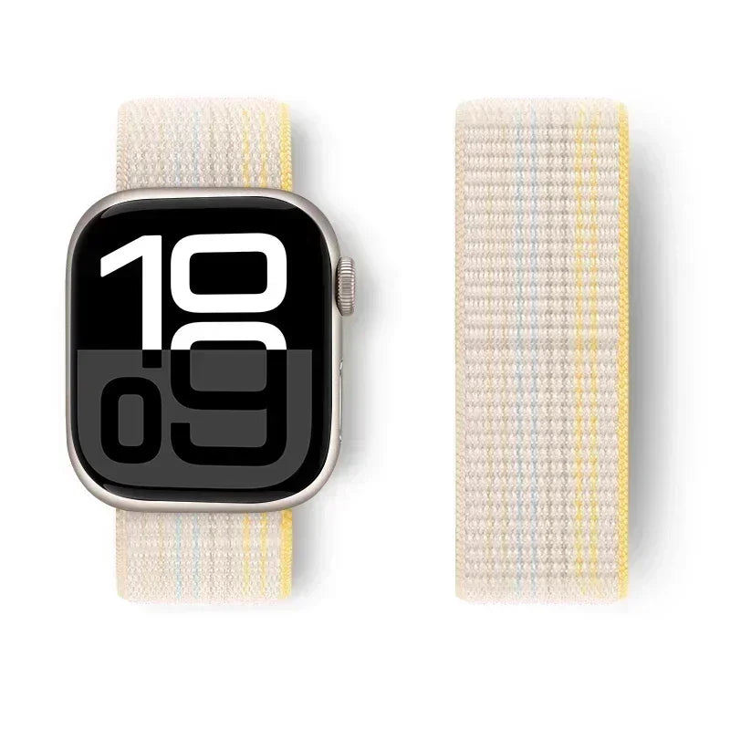 Nylon Loop For Apple Watch band 44mm 40mm 45mm 41mm 42mm 38mm 45mm sport band Apple Watch Series 9 8 7 SE 6 5 3 Ultra 2 49mm band