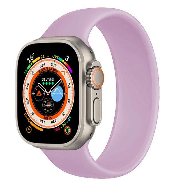 Solo Loop For Apple Watch band 45mm 44mm 40mm 41mm 42mm Ultra 49mm 38mm 44mm correa band Apple Watch Series 9 8 7 SE 3 4 5 6 band