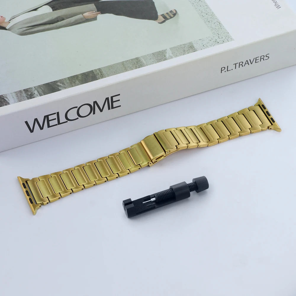 Metal band For Apple Watch 10 46mm Ultra 1 2 49mm band Stainless Steel Correa For Apple Watch 9 8 44mm 45mm SE 3 2 1 42mm band