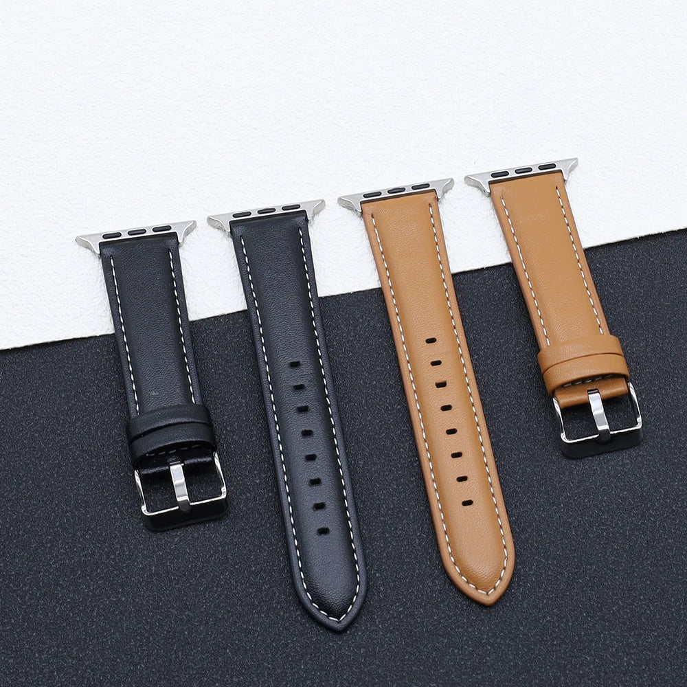 PU Leather band for Apple Watch Series 10 9 7 8 5 6 SE Ultra band 49mm 46mm 44mm 40mm 45mm 41mm 42mm Apple Watch Wristbands