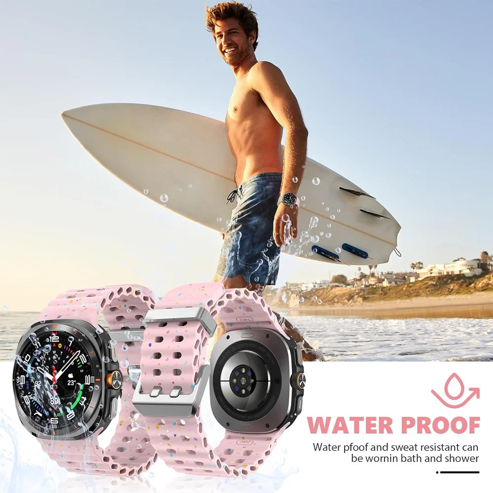 Original Marine for Samsung Galaxy watch Ultra 2 Strap accessories Colorful Sport Bracelet Correa Galaxy watch 7 Ultra 47mm Band