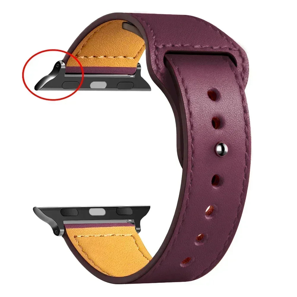 Leather band For Apple Watch 10 band 46mm 42mm 44mm 45mm 49mm 41mm 40mm correa band Apple Watch Series 8 9 3 4 5 6 SE 7 Ultra 2