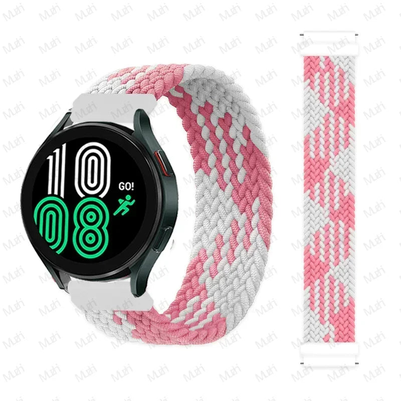 Braided solo loop for Samsung Galaxy Watch 7 44mm 40mm Strap correa Bracelet Galaxy Watch 4 6 Classic 5 pro 45MM 20MM 22MM band