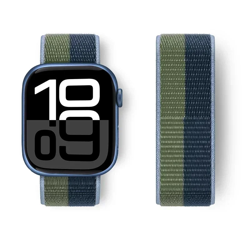 Nylon Loop For Apple Watch band 44mm 40mm 45mm 41mm 42mm 38mm 45mm sport band Apple Watch Series 9 8 7 SE 6 5 3 Ultra 2 49mm band