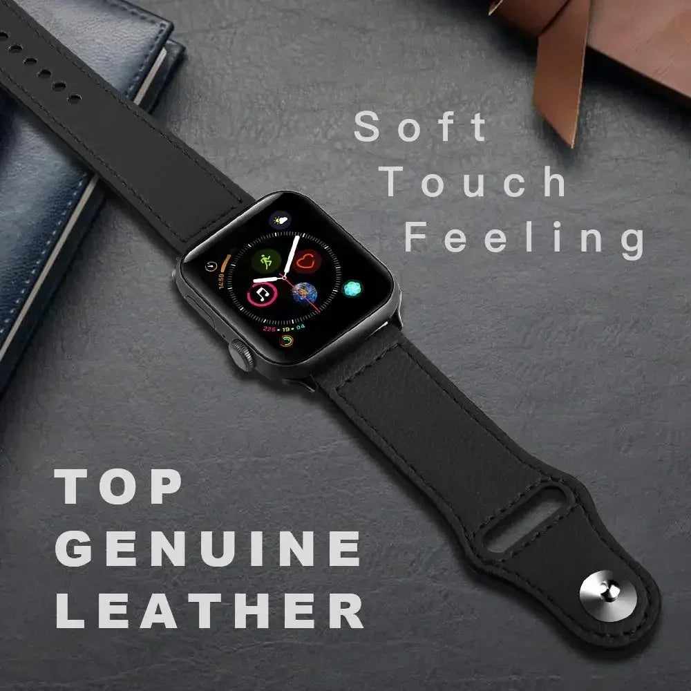 Leather band For Apple Watch 10 band 46mm 42mm 44mm 45mm 49mm 41mm 40mm correa band Apple Watch Series 8 9 3 4 5 6 SE 7 Ultra 2