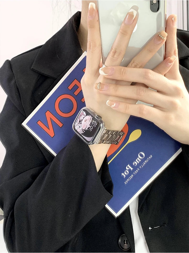 Transparent Link Bracelet For Samsung Galaxy Fit 3 Glacier Strap For Samsung Fit 3 Smart Watch Correa Accessories