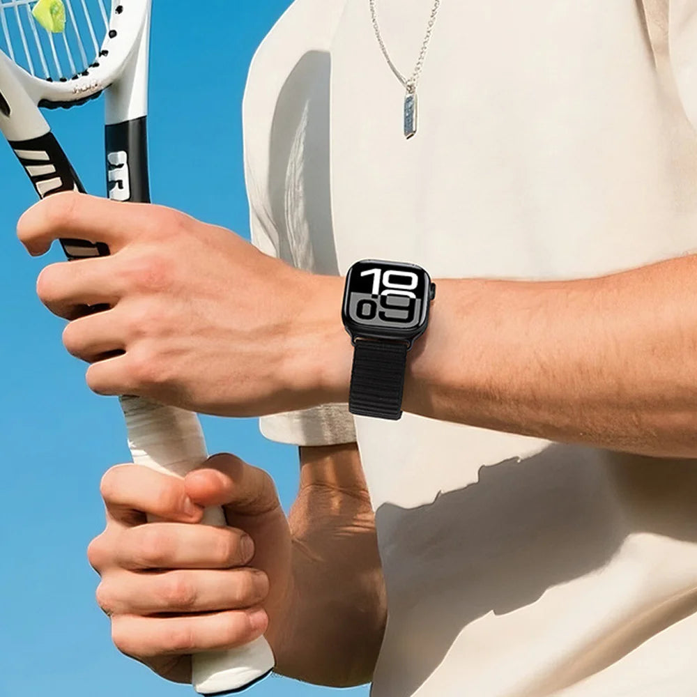 Braided Nylon Loop band for Apple Watch band 42mm 46mm 45mm 44mm 46mm 49mm band brecelet correa Apple Watch Ultra 3 SE 11 10 9 8 7 bands