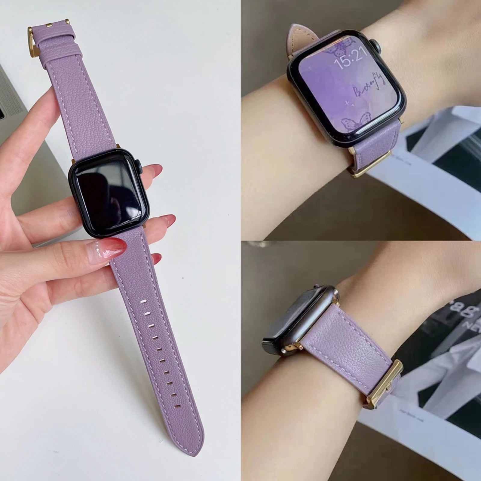 Leather loop Correa For Apple Watch band Series Ultra 11 10 9 8 7 6 5 4 3 2 1 SE 38mm 40mm 41mm 42mm 44mm 45mm 46mm 49mm band