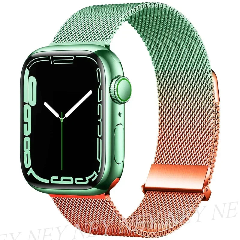 Milanese Loop band For Apple Watch band Ultra 2 49mm 46mm 45mm 44mm 41mm 38mm 42mm Stainless Steel metal Apple Watch Series 10 9 8 7 6 5 4 3