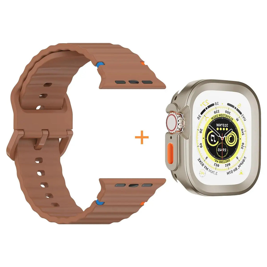 Silicone Case+band For Apple Watch Ultra 3 49mm 42mm 46mm 44mm 40mm 45mm 41mm band cover for Apple Watch Series 11 10 SE 3 9 8 7