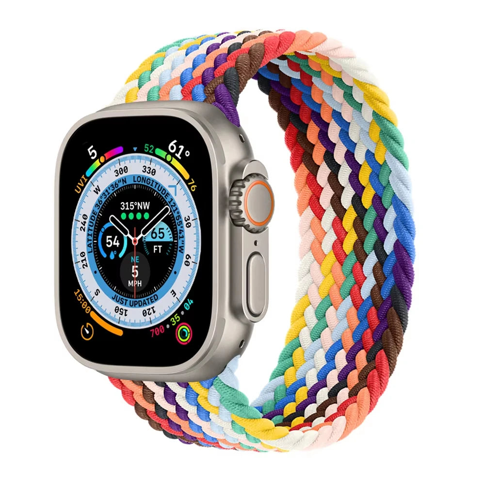 Braided loop band For Apple Watch band Ultra 3 2 49mm 44mm 41mm 40mm 42mm 46mm 45mm band Apple Watch Series 11 SE3 10 9 8 7 6 5