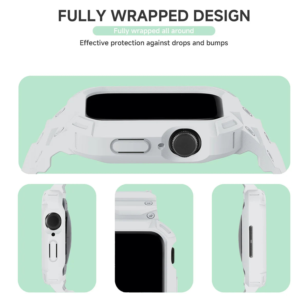 For Apple Watch Series 10 46mm 42mm Sport Protective Replacement Wristband Apple Watch Series 10 Retrofits band Case One piece
