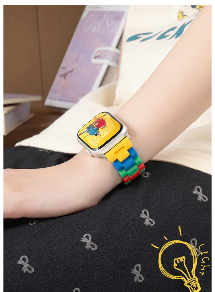 Rainbow Blocking band for Apple Watch Series Ultra 10 9 8 7 6 5 4 SE band for Apple Watch band 42mm 46mm 41mm 45mm 40mm 44mm 38mm 49mm