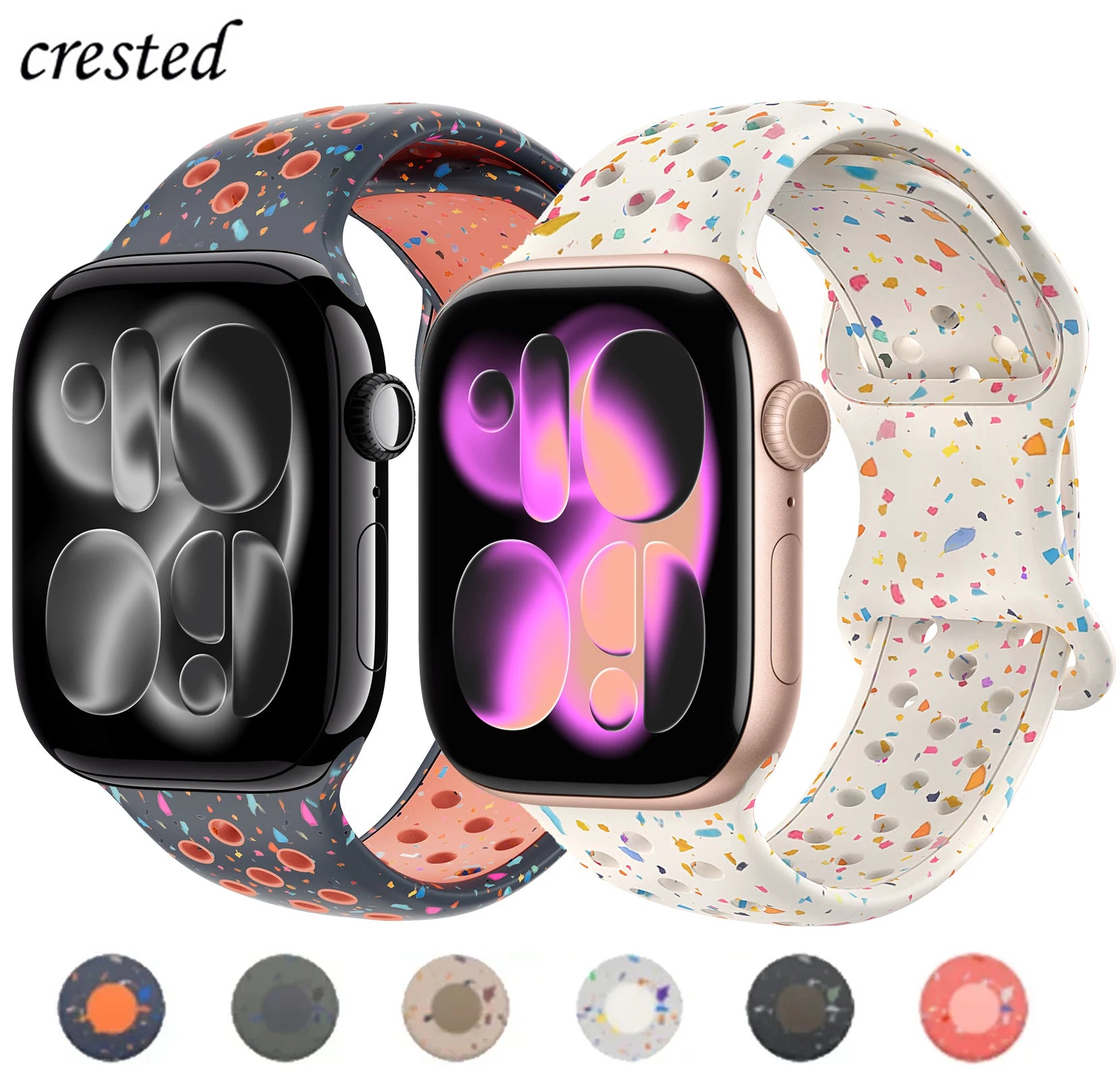 Silicone band for Apple Watch band 40mm 41mm 45mm 44mm 46mm 49mm 42mm Breathable band Apple Watch Series 11 10 9 8 SE 3 Ultra 2