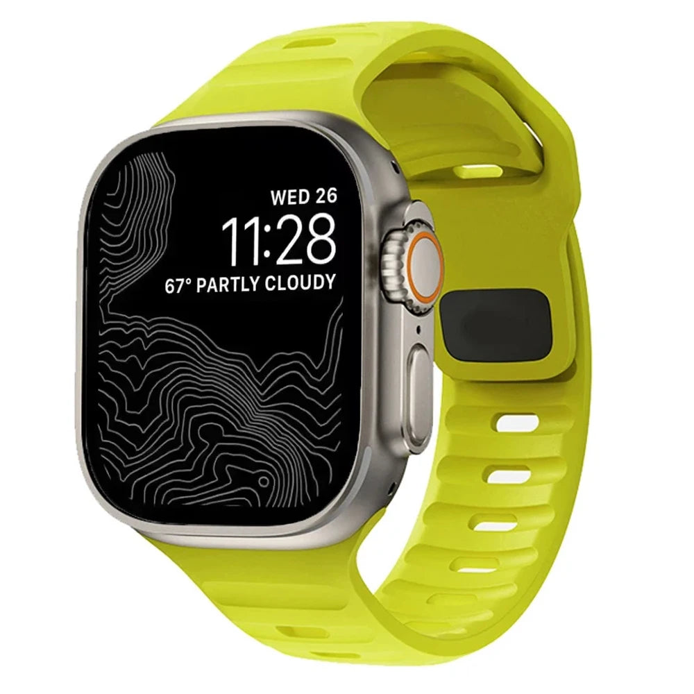 Silicone sport band for Apple Watch 49mm 45mm 44mm 46mm 42mm 40mm 41mm Correa band Apple Watch Series 9 8 7 6 5 SE Ultra 3 2 1