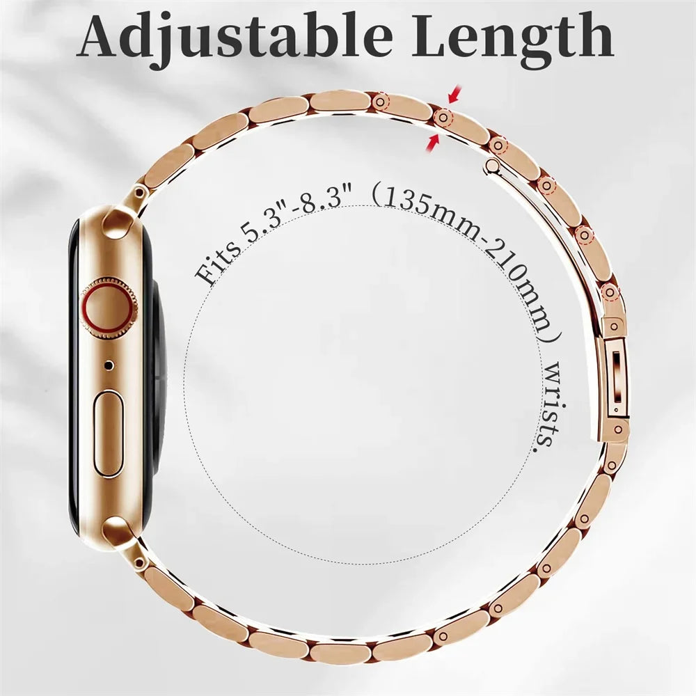 Thin band for Apple Watch band 45mm 44mm 41mm 40mm 42mm 38mm 49mm Stainless Steel metal band Apple Watch Series 10 9 8 3 Ultra 7 6 SE