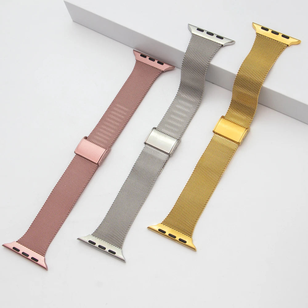 Milanese band for Apple Watch 44mm 40mm 45mm 41mm 46mm 42mm 38mm 49mm metal band Apple Watch Series 10 Ultra 9 8 7 6 5 4 3 SE band