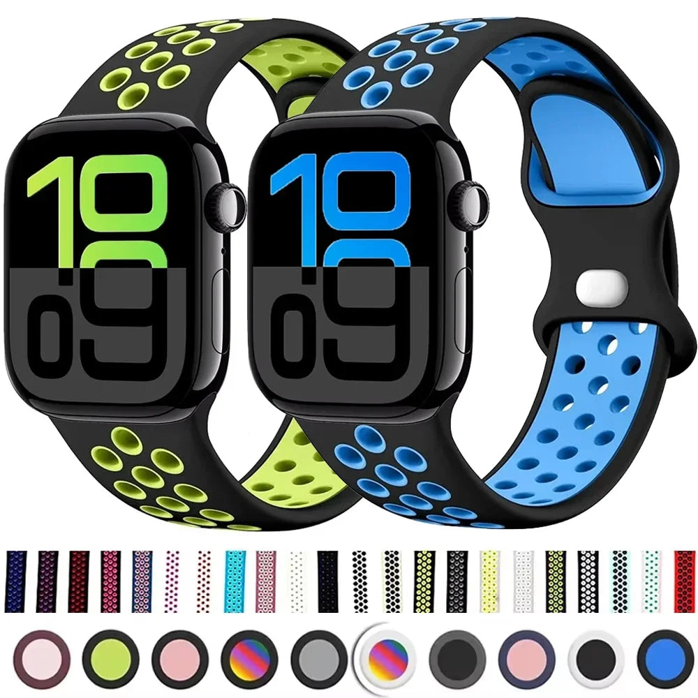 Flash Silicone band For Apple Watch 10 9 8 7 Ultra 2 49mm 46mm 45mm 42mm 41mm band Wristband Apple Watch 6 5 4 SE 44mm 40mm Belt