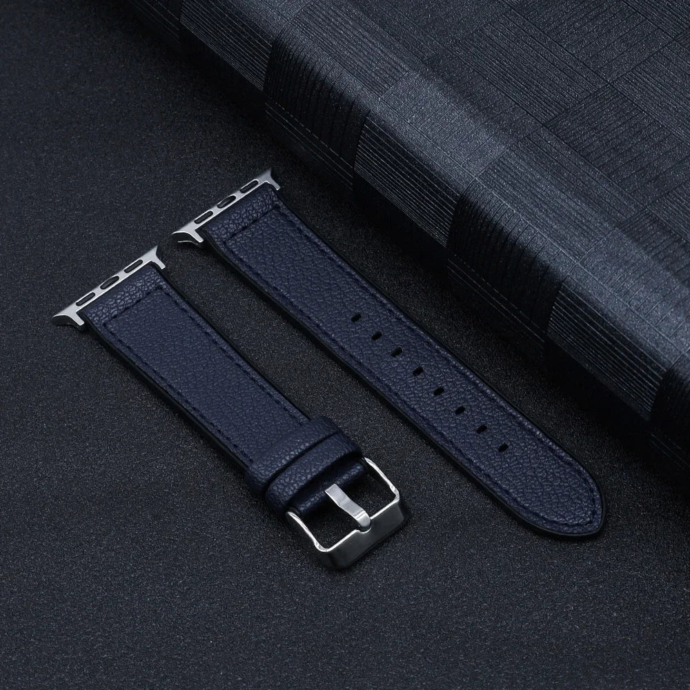 PU Leather band for Apple Watch band 45mm 44mm 40mm 42mm 46mm 41mm Ultra 49mm soft band for Apple Watch Series 10 9 8 7 6 5 SE 4