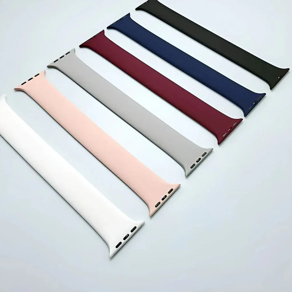 Solo loop band for Apple Watch band 44mm 46mm 45mm 40mm 41mm 42mm 49mm Silicone band correa Apple Watch Series 10 9 6 57 8 SE Ultra