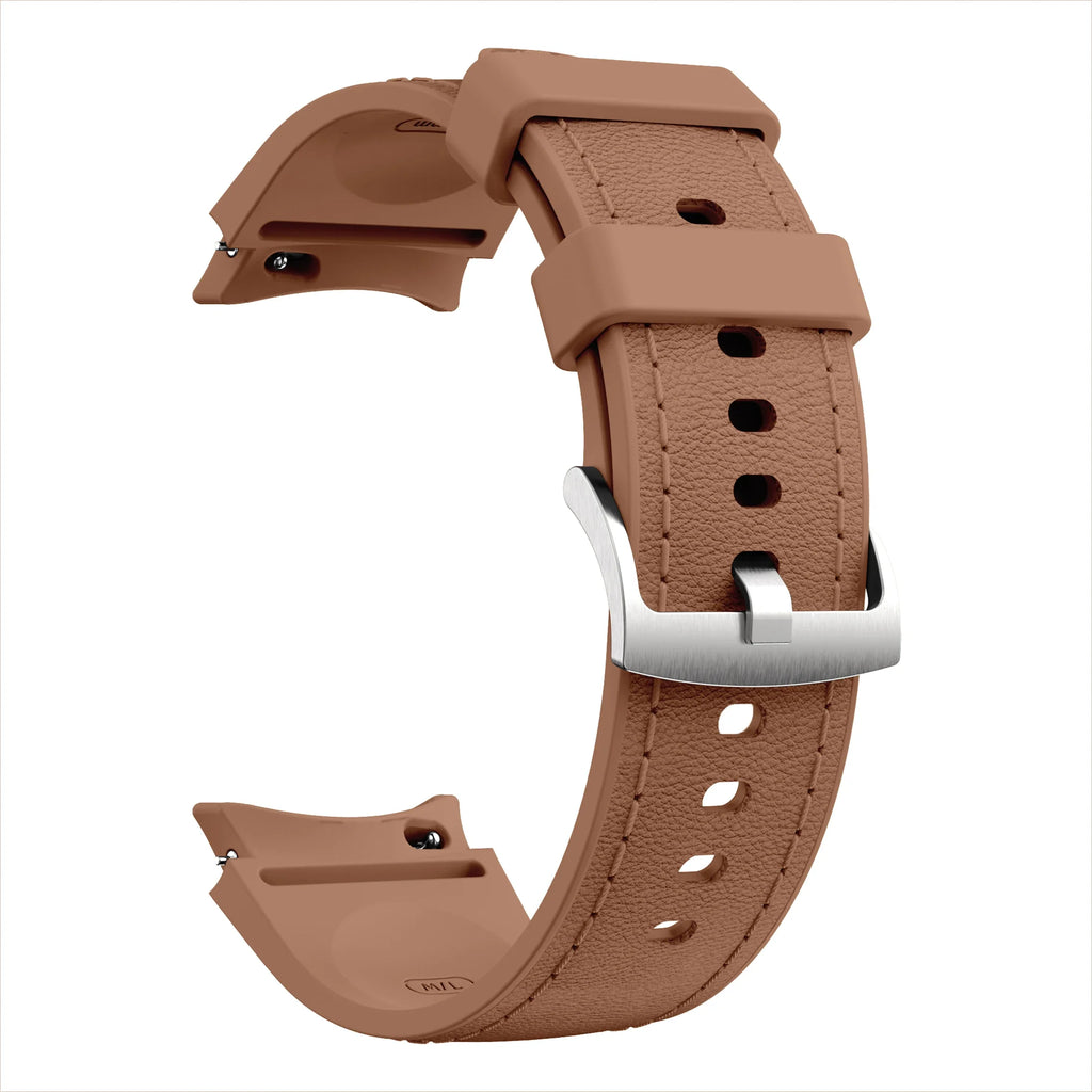 Silicone+Leather Strap for Samsung Galaxy Watch 7 6 5 4 FE 40mm 44mm No Gap Bracelet Band Watch 6 4 Classic 43/47mm 42/46mm Belt