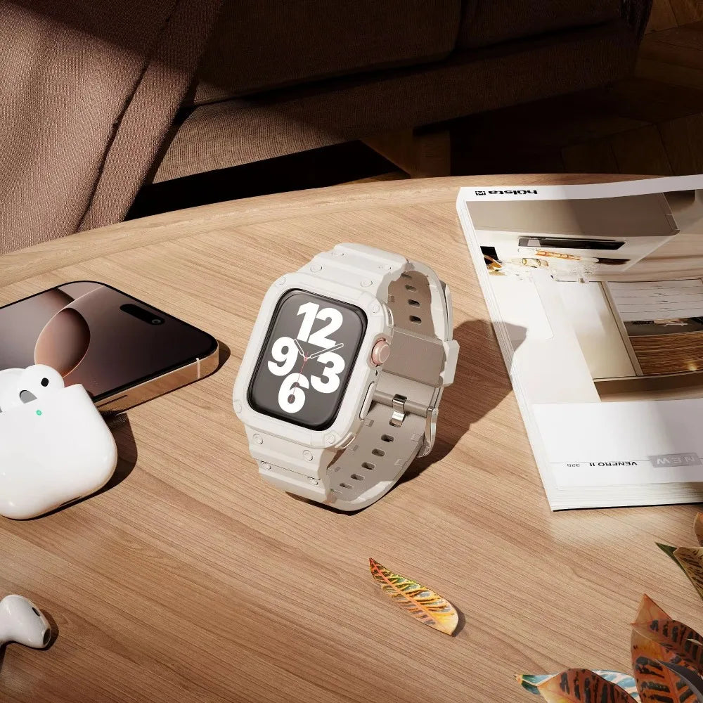 TPU Case + band For Apple Watch band 46mm 42mm 45mm 41mm 40mm 44mm Bumper band watch band for Apple Watch Series 10 9 8 7 6 SE 4