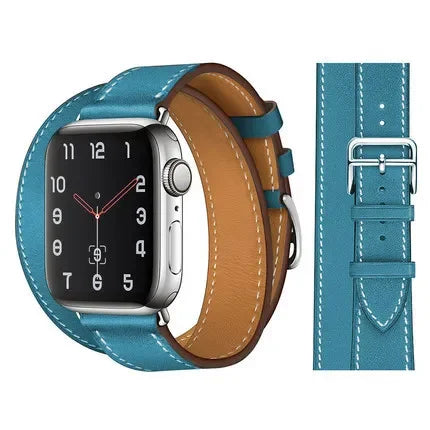 Leather band For Apple Watch Ultra 2 49mm 9 8 7 45mm 41mm High quality business wristband For Apple Watch 6 5 4 3 SE 44mm 40mm 42mm
