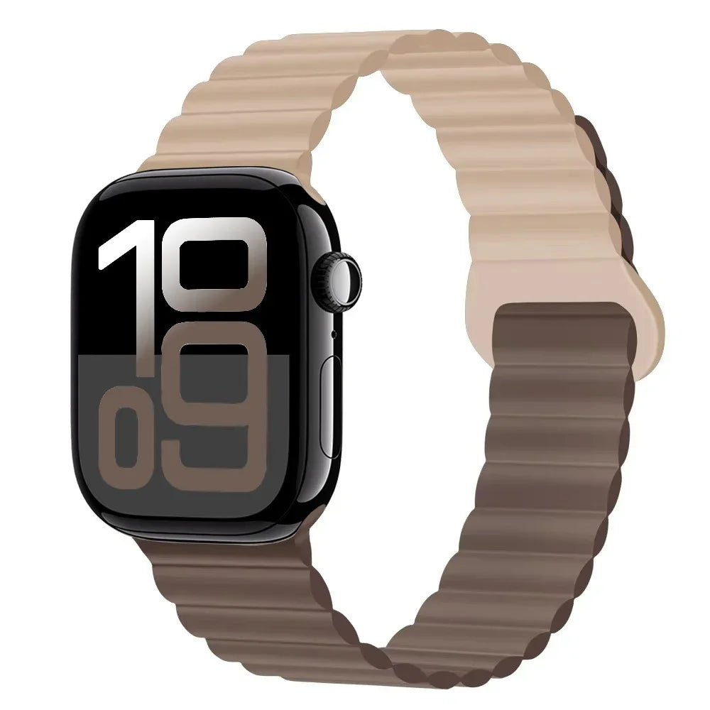 Silicone band for Apple Watch Ultra 3 2 1 49mm 11 10 42mm 46mm Magnetic band for Series 9 8 7 6 5 4 SE3 41mm 45mm 44mm 40mm