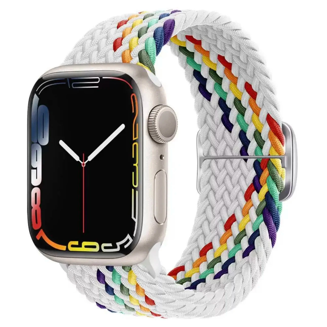 Braided Loop For Apple Watch band 49mm 44mm 45mm 41mm 42mm 38mm 40mm Elastic Solo band Apple Watch Ultra Series 7 SE 3 6 8 Band