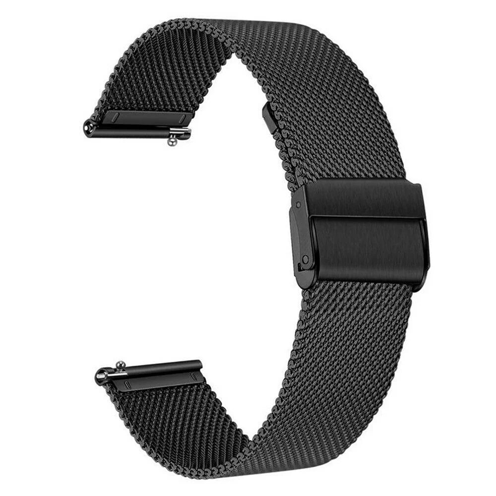 20mm Watch Band for Samsung Galaxy Active 1 2 40mm 44mm/Gear Sport Correa Black For Galaxy Watch SM-R810 42mm Metal Watch Strap