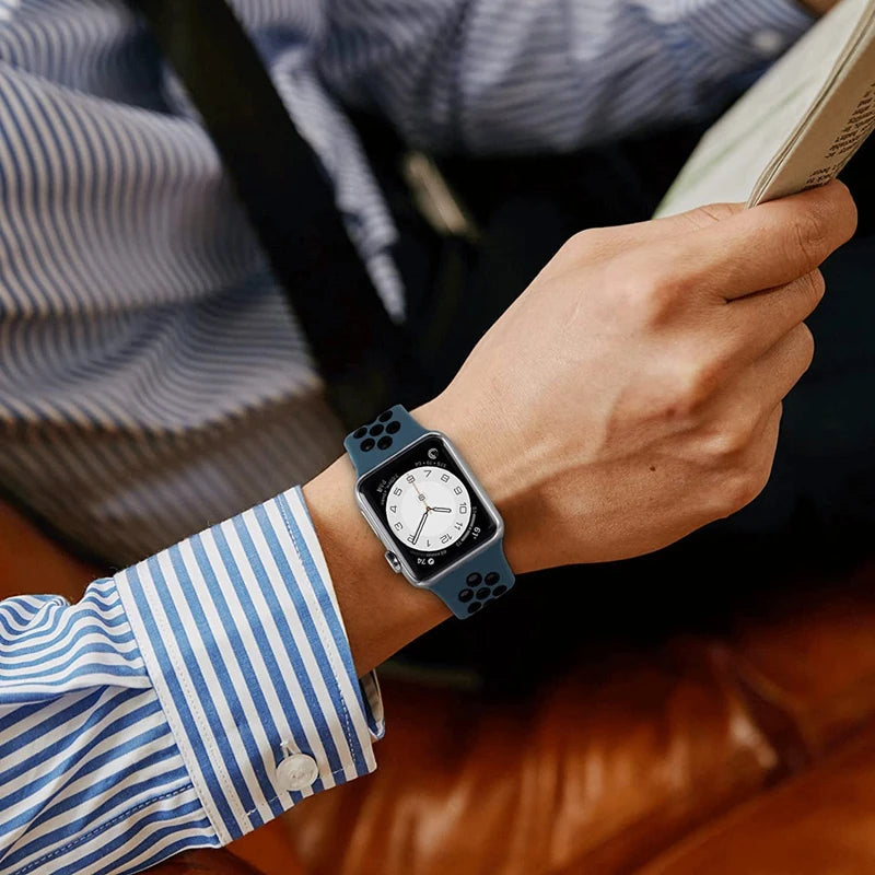 Sport band for Apple Watch band 46mm 44mm 40mm 42mm 38mm 41mm 45mm Breathable band Apple Watch Series 10 9 8 7 6 SE 5 3 Ultra 2 49mm