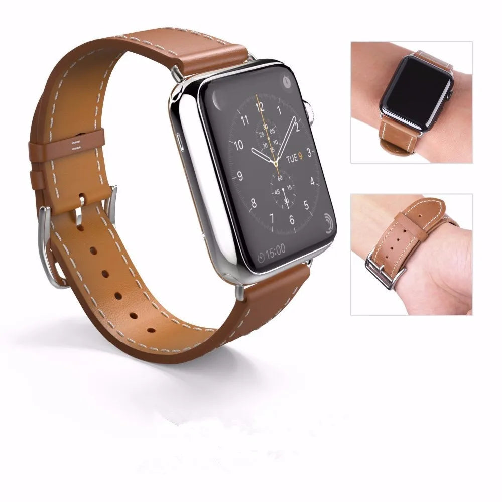 Leather watch band for Apple Watch 11 band 46mm 42mm 44mm 40mm 41mm 45mm 49mm 38mm band Apple Watch Series 10 Ultra3 9 8 7 6 5 SE 3