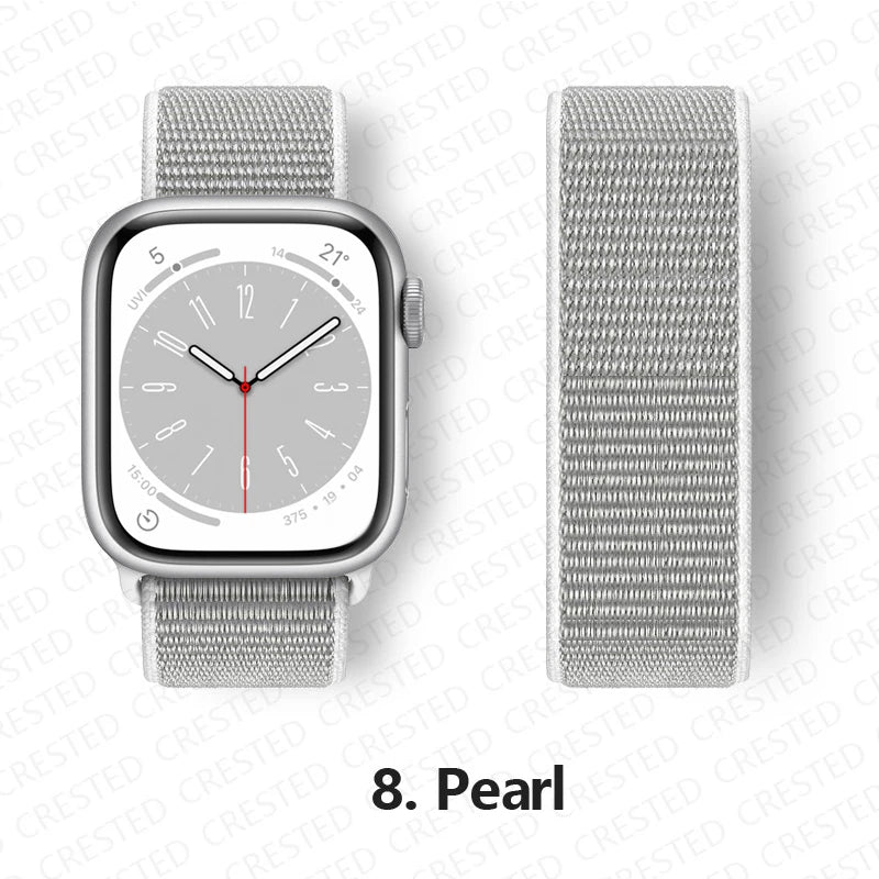Nylon loop Correa For Apple Watch band 45mm 44mm 46mm 40mm 49mm 41mm 42mm 38mm band Apple Watch Series 6 SE 7 8 9 10 Ultra 2 bands